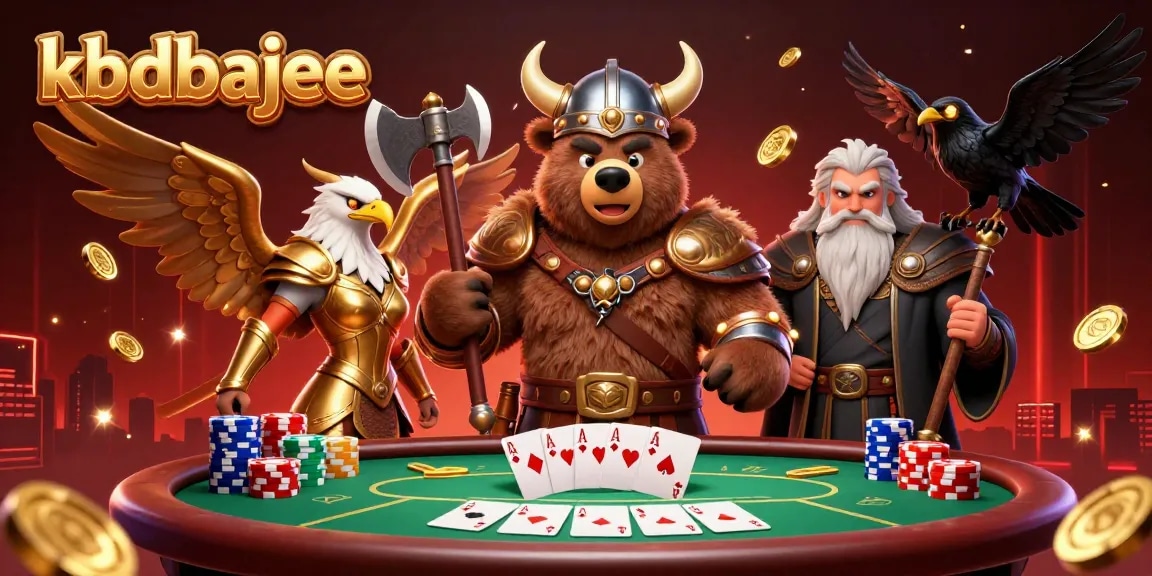 Play thrilling poker with kbdbajee, featuring unique characters and dynamic casino elements.