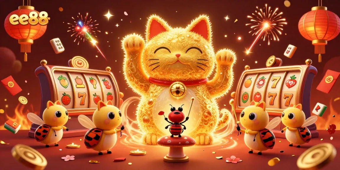Spin the reels at ee88 with a vibrant display of lucky symbols and joyful elements!