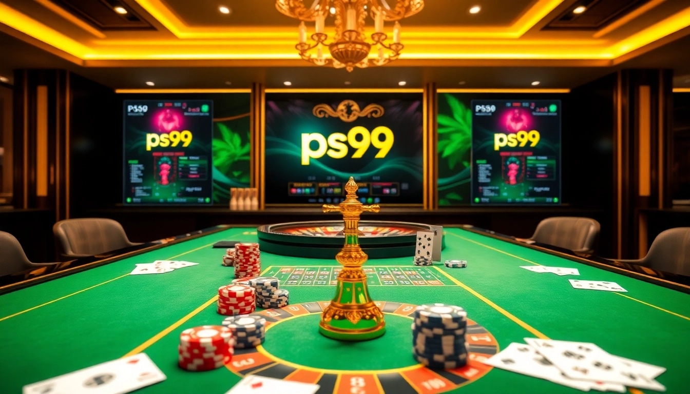 Experience the excitement of online gaming with the latest Link mới nhất ps99 features, showcasing a vibrant casino atmosphere.