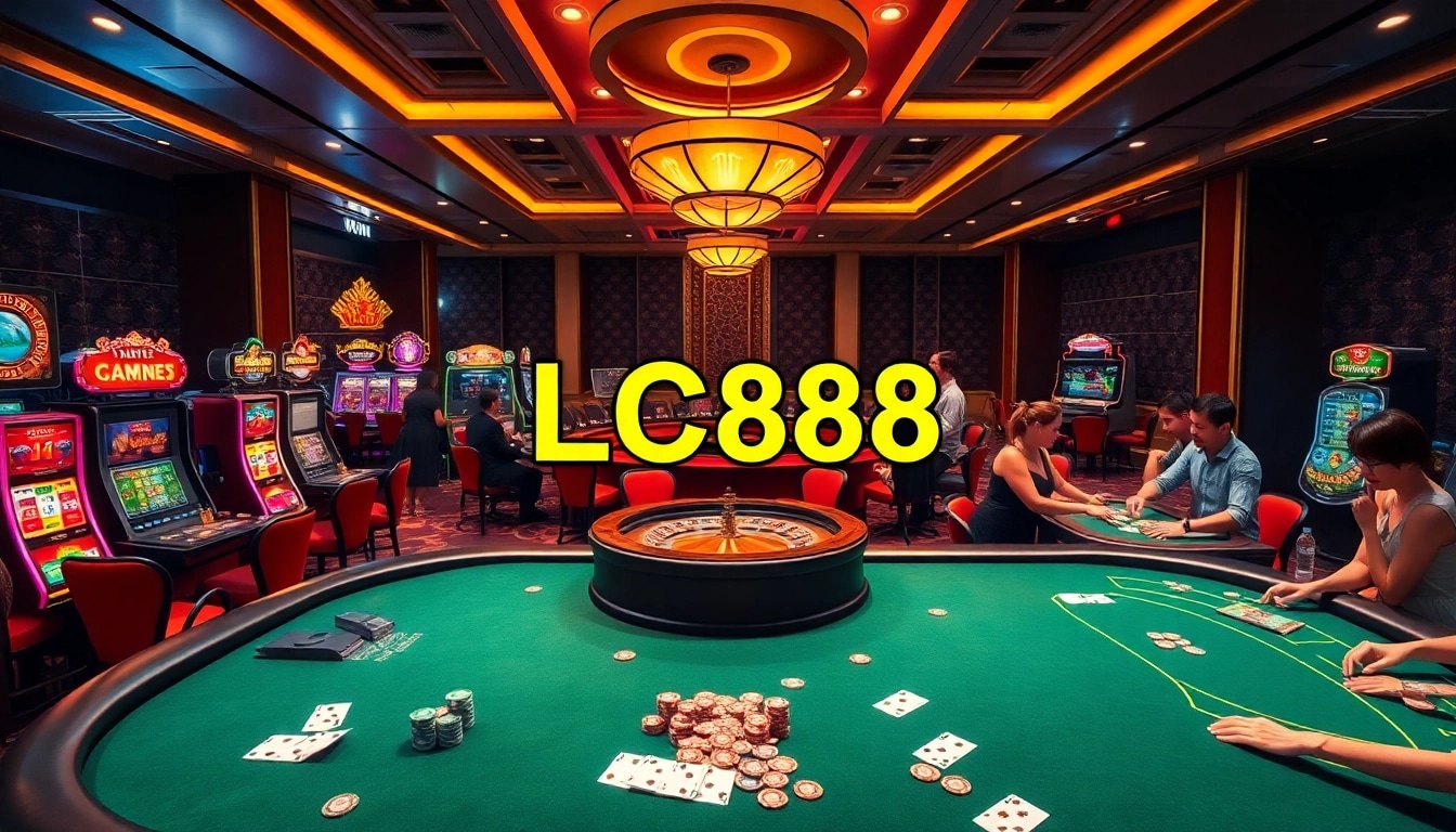 Experience the thrilling atmosphere of https://lc88.supply/ featuring luxurious casino tables and vibrant games.