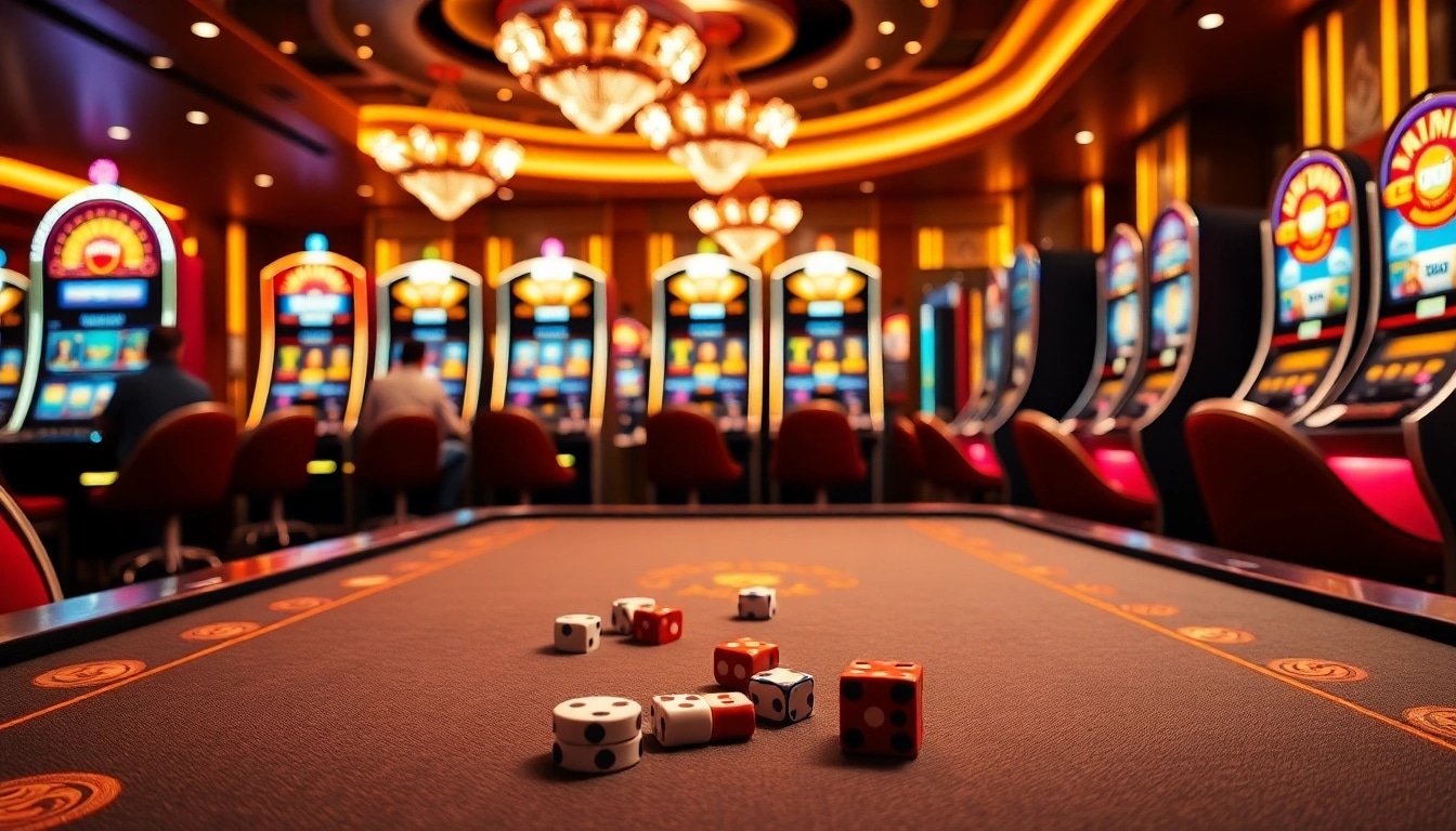 Naga99 players enjoying an exhilarating moment at a slot machine, immersed in the casino experience.