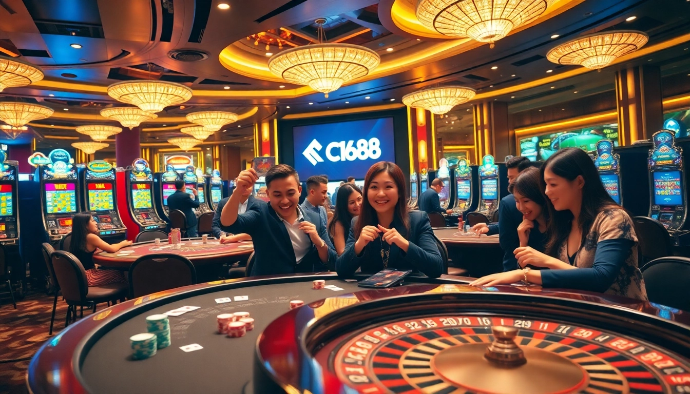 Enjoy thrilling games at Nhà cái C168 casino, featuring exciting slot machines and poker tables.