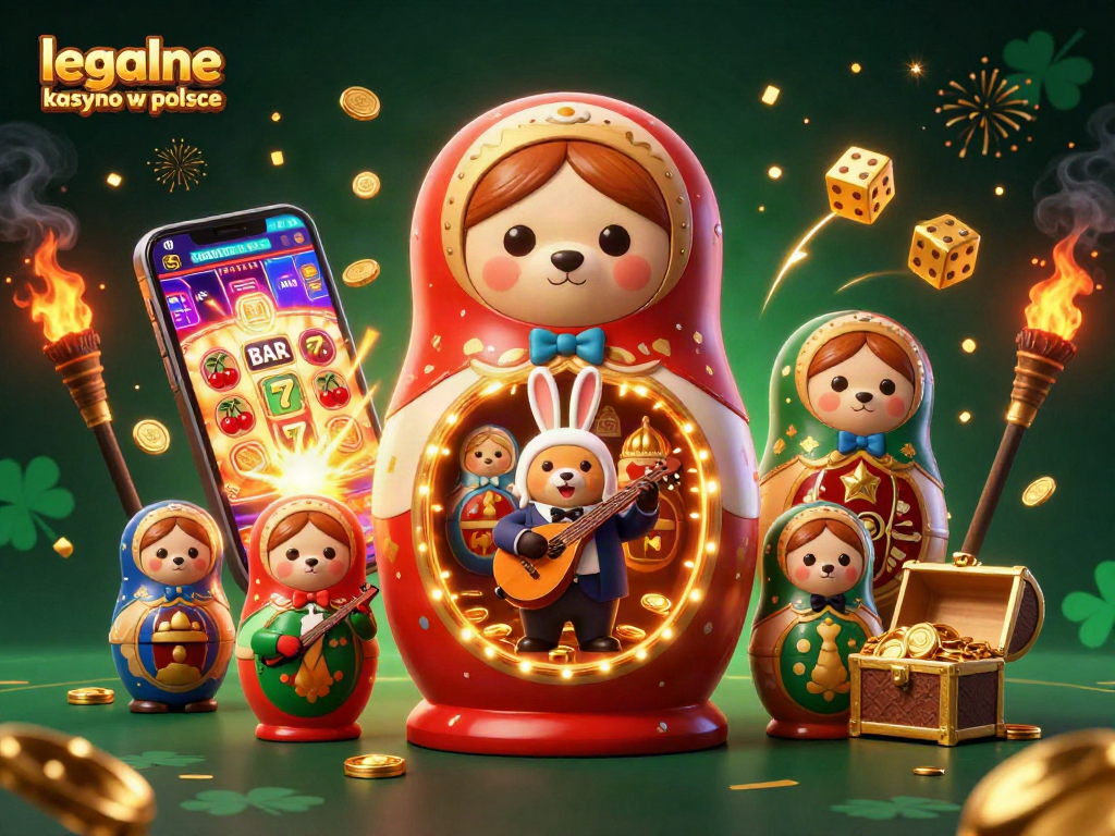 Experience the vibrant world of legalne kasyno w polsce with dynamic casino elements and colorful characters.