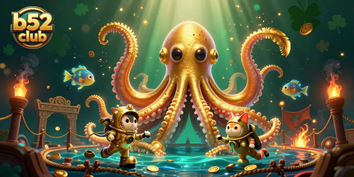 Join the adventure at b52 club as a colossal kraken treasures the sea, with epic games and rewards!