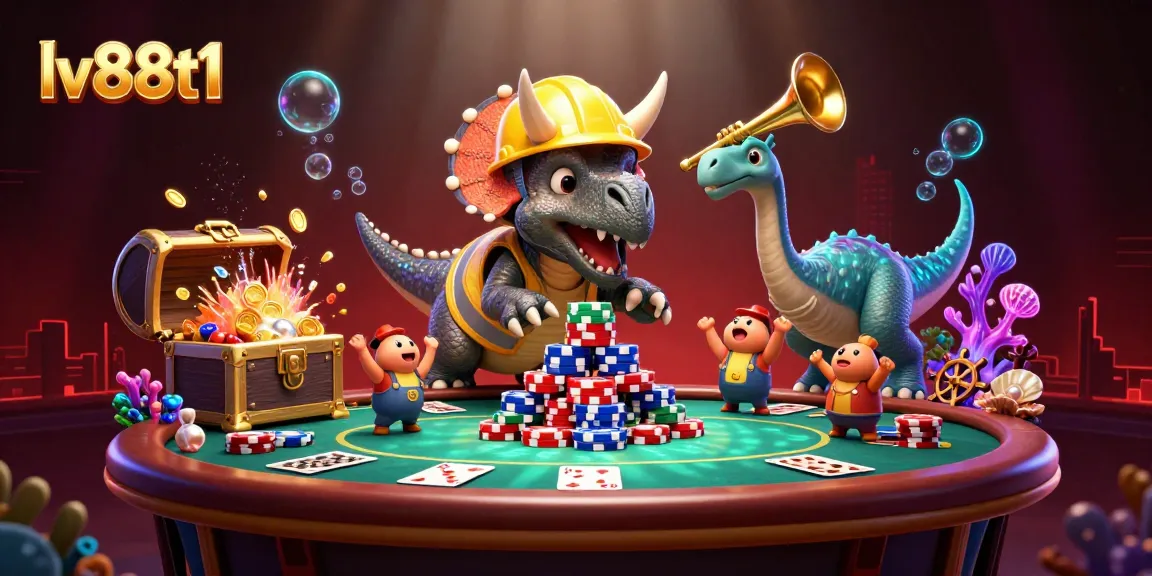 Engage with exciting poker games at lv88t1 with vibrant 3D characters and lively scenes of gambling action.