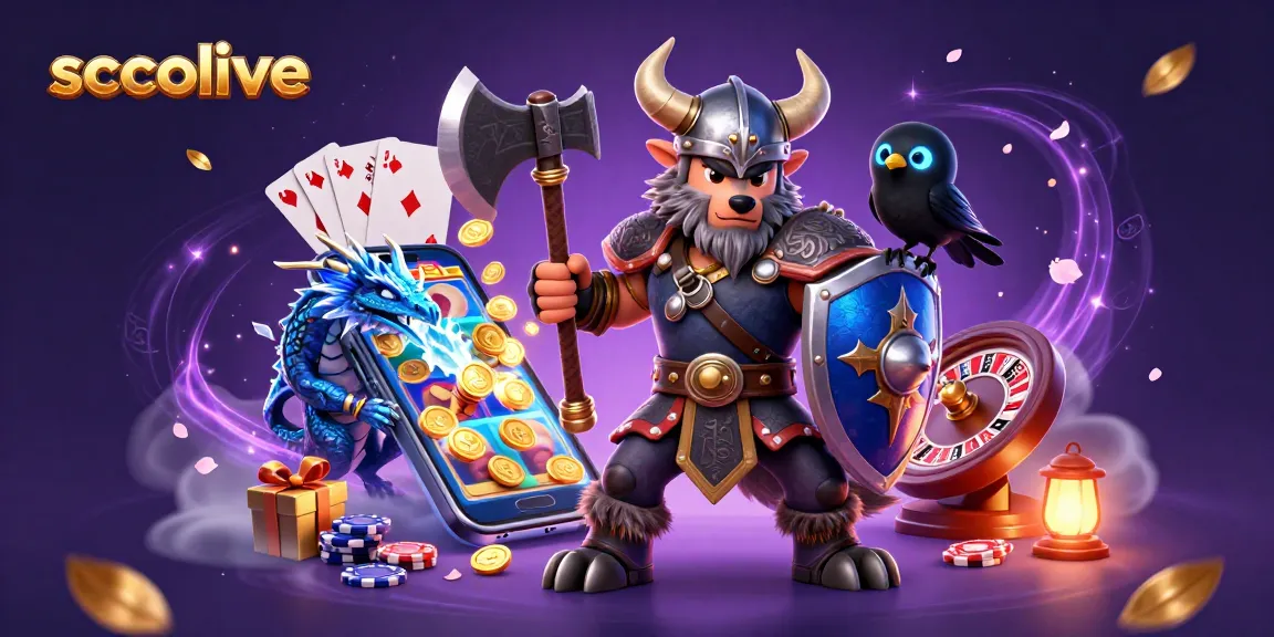 Engage with socolive's dynamic gaming experience featuring a Viking wolf and fantasy elements.