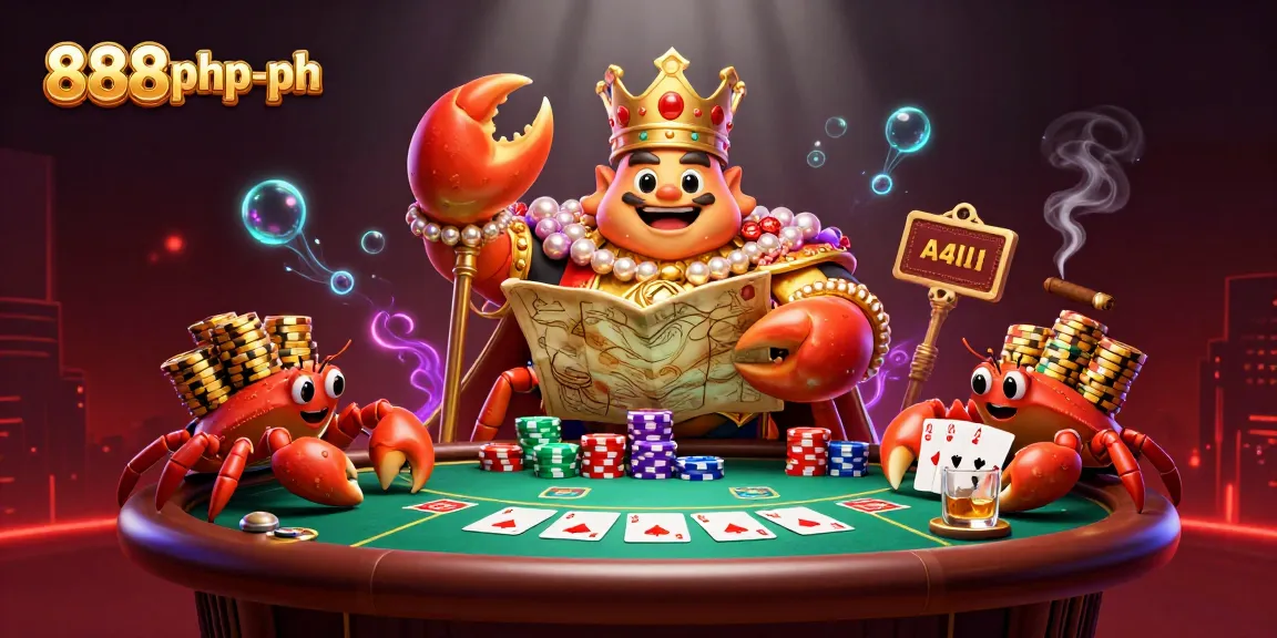 Engage in thrilling poker action at 888php-ph with a golden crab emperor and energetic card games.