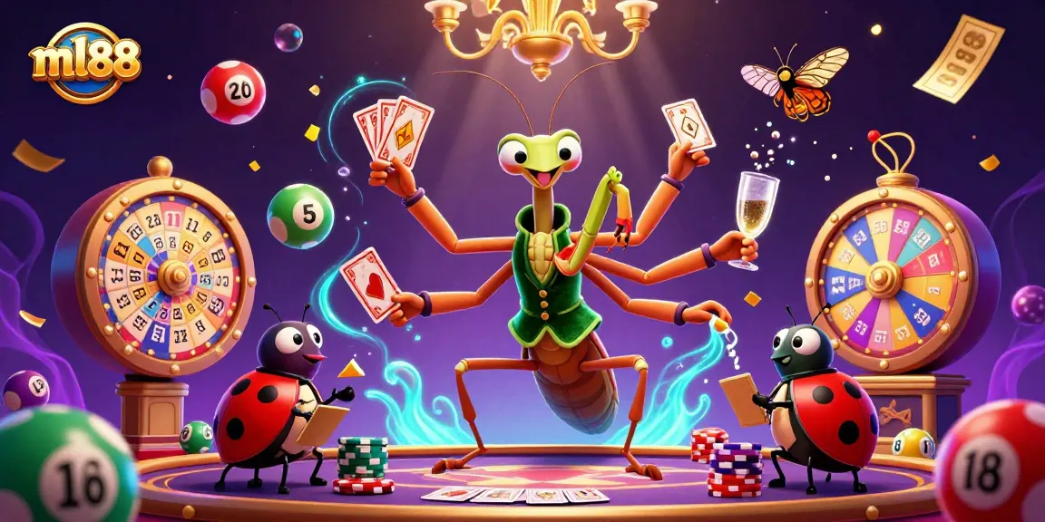 Experience the excitement of ml88 with a fun-filled illustration depicting vibrant elements and characters in action.