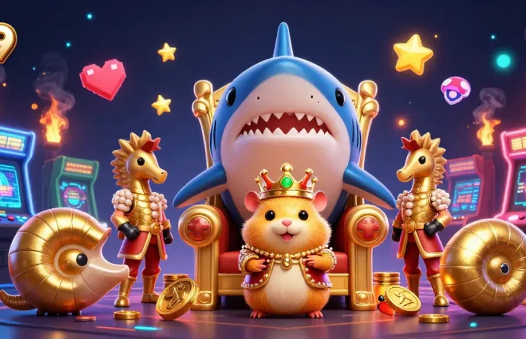 Play exciting casino games with JL9's vibrant characters in a dynamic 3D scene filled with gaming excitement.