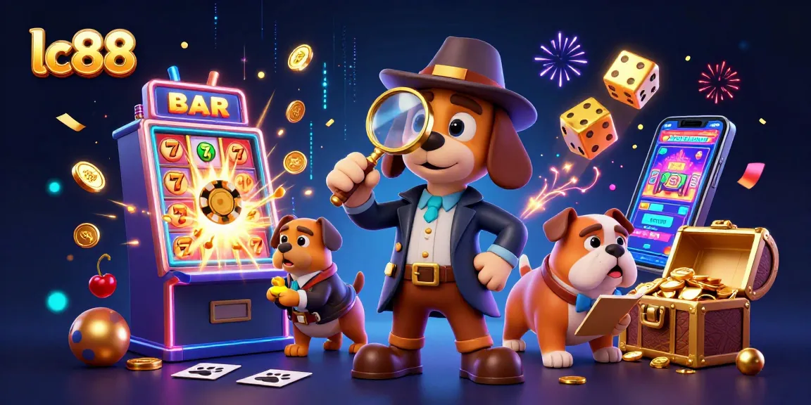 Engage with lc88’s gaming adventure as a bloodhound detective discovers winning poker chip clues amidst exploding jackpots.
