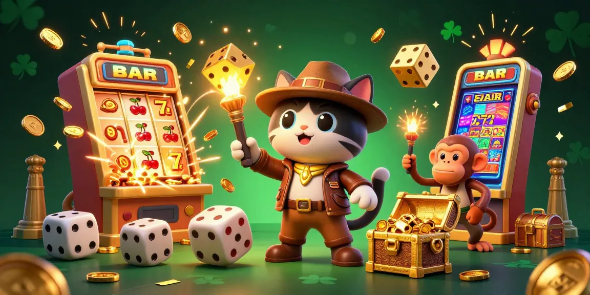 Experience the excitement of uu88 with dynamic casino adventures in a vibrant 3D illustration.